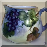 P01. Hand painted Limoges porcelain pitcher. 